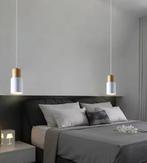 Nordic LED Hanglamp – Moderne Aluminium Houten Plafondlamp, Verzenden, Nieuw