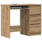 vidaXL Bureau 90x45x76 cm bewerkt hout artisanaal eikenkleur, Verzenden, Nieuw