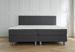 ACTIE! Boxspring Turijn 140 200 Antraciet, Huis en Inrichting, Slaapkamer | Boxsprings, Verzenden, Nieuw, 140 cm, Twijfelaar