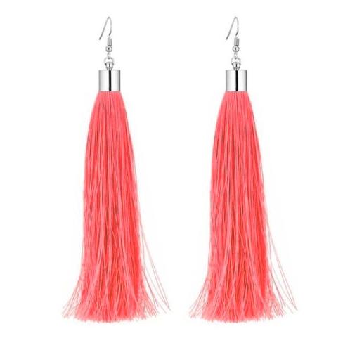 Fako Bijoux® - Oorbellen - Kwast XL - Costa - Oud Roze, Sieraden, Tassen en Uiterlijk, Oorbellen, Verzenden