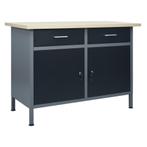 vidaXL Werkbank 120x60x85 cm staal zwart, Doe-het-zelf en Verbouw, Werkbanken, Verzenden, Nieuw