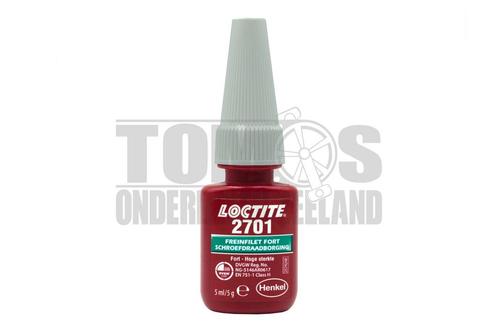 Loctite 2701 schroefdraadborgmiddel groen (sterk) 5ml, Fietsen en Brommers, Brommeronderdelen | Algemeen, Nieuw, Ophalen of Verzenden