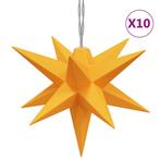 Hanglamp Moravische ster met 10 LED&#39;s 10 cm geel, Nieuw, Verzenden