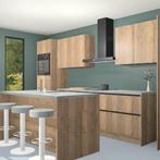 Chocolade eiken greeploze keuken Nairobi 18917, Verzenden, Nieuw