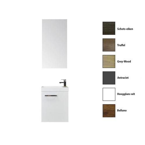 Fonteinkast Sanicare Q40 Truffel (spiegel optioneel), Doe-het-zelf en Verbouw, Sanitair, Bad, Nieuw, Chroom, Ophalen of Verzenden