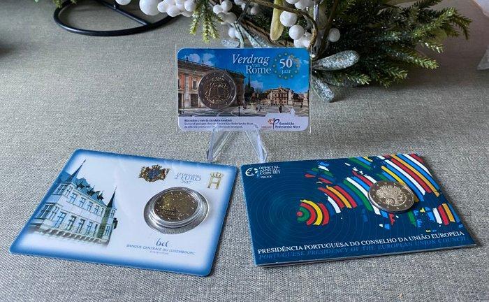 Europa. 2 euro 2007/2017 (3 Coincards) (Zonder Minimumprijs), Postzegels en Munten, Munten | Europa | Euromunten