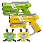 Light Battle Connect Laserguns + 2 Vesten - Geel/Groen, Kinderen en Baby's, Speelgoed | Buiten | Actiespeelgoed, Ophalen of Verzenden