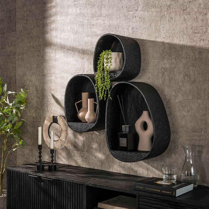 Wandschap set Edwin druppelvormig, Huis en Inrichting, Woonaccessoires | Wandplanken en Boekenplanken, Verzenden