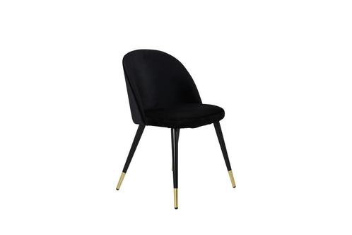 Eetkamerstoel - Sarah - Zwart - Fluweel - Jörn, Huis en Inrichting, Stoelen, Nieuw, Verzenden