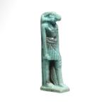 Oude Egypte, late periode Faience Amulet van Khnum, Antiek en Kunst