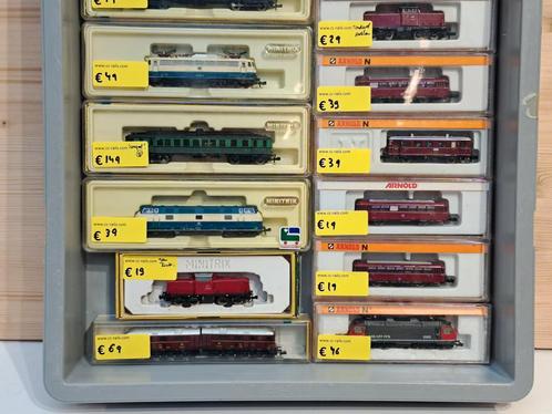 N-schaal 1/160 materiaal te koop: locomotieven, wagons, sets, Hobby en Vrije tijd, Modeltreinen | N-Spoor, Gebruikt, Ophalen of Verzenden