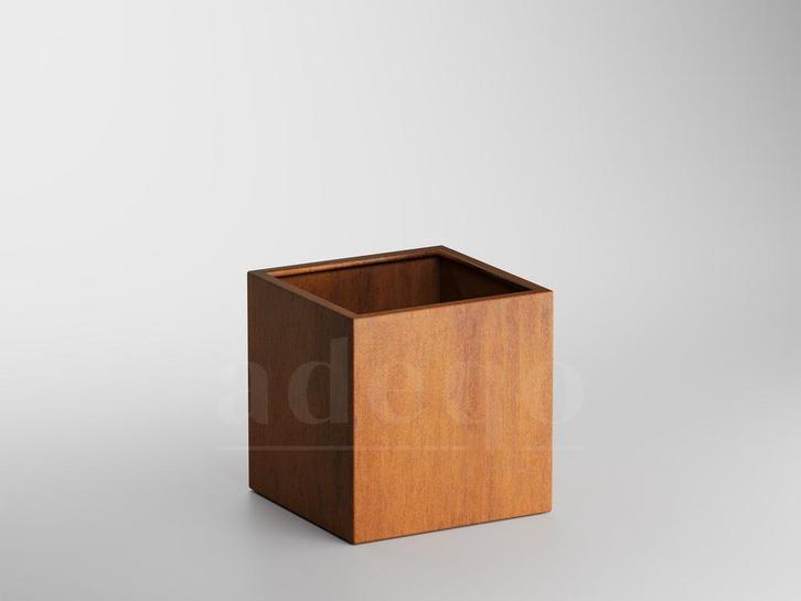 Adeqo cortenstaal plantenbak vierkant 70 x 70 x 70 cm, Tuin en Terras, Bloembakken en Plantenbakken, 60 cm of meer, 60 tot 100 cm