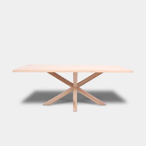 Tafel Boomstam eikenhout  Matrix hout  200x100, Huis en Inrichting, Tafels | Eettafels