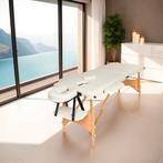 2 zone massagetafel met 5cm matras en houten frame - beige, Sport en Fitness, Massageproducten, Verzenden, Nieuw