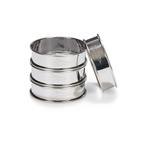 Patisse Flan/Cake ringen RVS Ø8cm Set/4, Verzenden, Nieuw