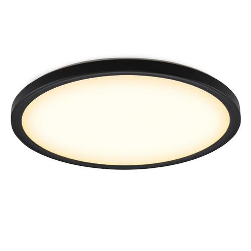 Zwarte plafonnière Shona, rond, 3-staps dimbaar, 18w, 3000K, Huis en Inrichting, Lampen | Plafondlampen, Nieuw, Stof, Ophalen of Verzenden