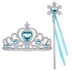 Kroon en staf - Zilver met blauwe linten, Sieraden, Tassen en Uiterlijk, Kindersieraden, Nieuw, Ophalen of Verzenden