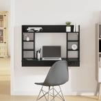 vidaXL Muur-Monteerbaar Bureau Zwart Eiken 105x48x75 cm, Huis en Inrichting, Bureaus, Verzenden, Nieuw