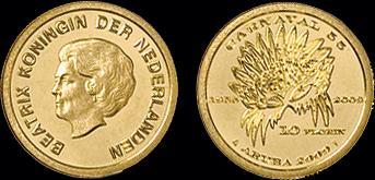 Aruba 10 florin 2009- Carnaval proof goud, Postzegels en Munten, Munten en Bankbiljetten | Toebehoren, Verzenden