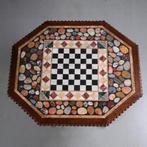 schaaktafel  centertable ca 1840 met pietra dura blad op Pa, Ophalen of Verzenden