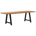 vidaXL Eettafel rechthoekig 240x80x74 cm massief eikenhout, Huis en Inrichting, Tafels | Eettafels, Verzenden, Nieuw