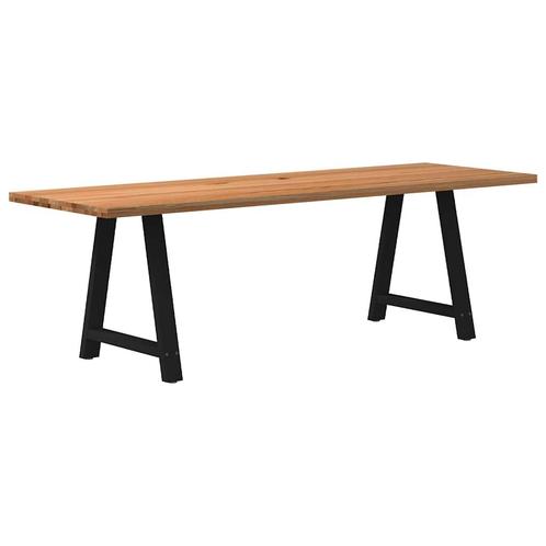 vidaXL Eettafel rechthoekig 240x80x74 cm massief eikenhout, Huis en Inrichting, Tafels | Eettafels, Nieuw, Verzenden