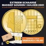 Laatste Gulden uit 2001 in 14K Goud € 49,95 i.p.v. € 129,95, Postzegels en Munten, Goud, 1 gulden, Koningin Beatrix, Losse munt