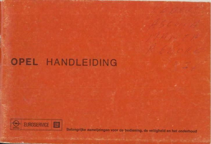 1976 Opel Kadett Ascona Manta Rekord Instructieboekje NL, Auto diversen, Handleidingen en Instructieboekjes, Verzenden
