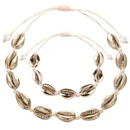 Fako Bijoux® - Schelpjes Ketting & Armband - Choker -, Sieraden, Tassen en Uiterlijk, Armbanden, Verzenden
