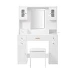 Grote Kaptafel met LED Spiegel, Stopcontacten en Lades, Verzenden, Nieuw