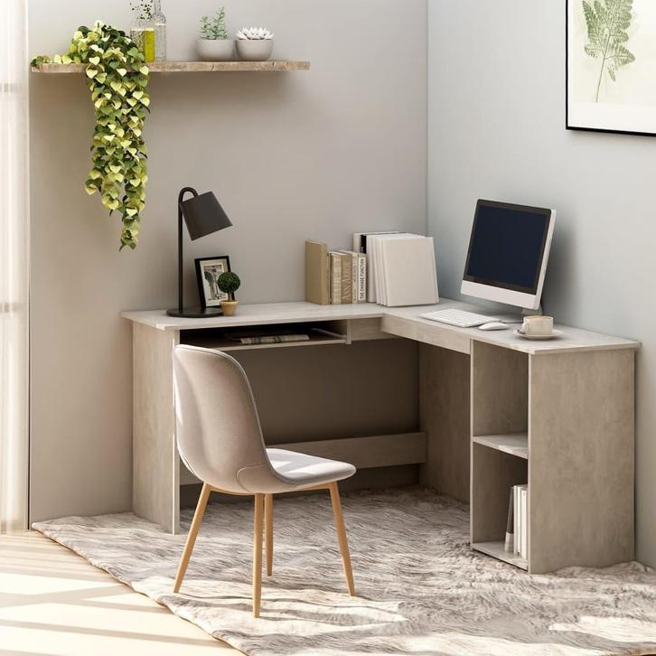 vidaXL Hoekbureau L-vormig 120x140x75 cm bewerkt hout, Huis en Inrichting, Bureaus, Nieuw, Verzenden
