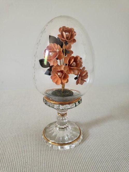 Fabergé ei - Het eitje met dagbloemen - Œuf en cristal de la, Antiek en Kunst, Curiosa en Brocante