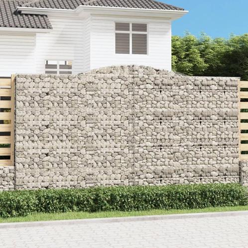 vidaXL Schanskorf gewelfd 400x50x220/240 cm gegalvaniseerd, Tuin en Terras, Bloembakken en Plantenbakken, 100 cm of meer, Nieuw