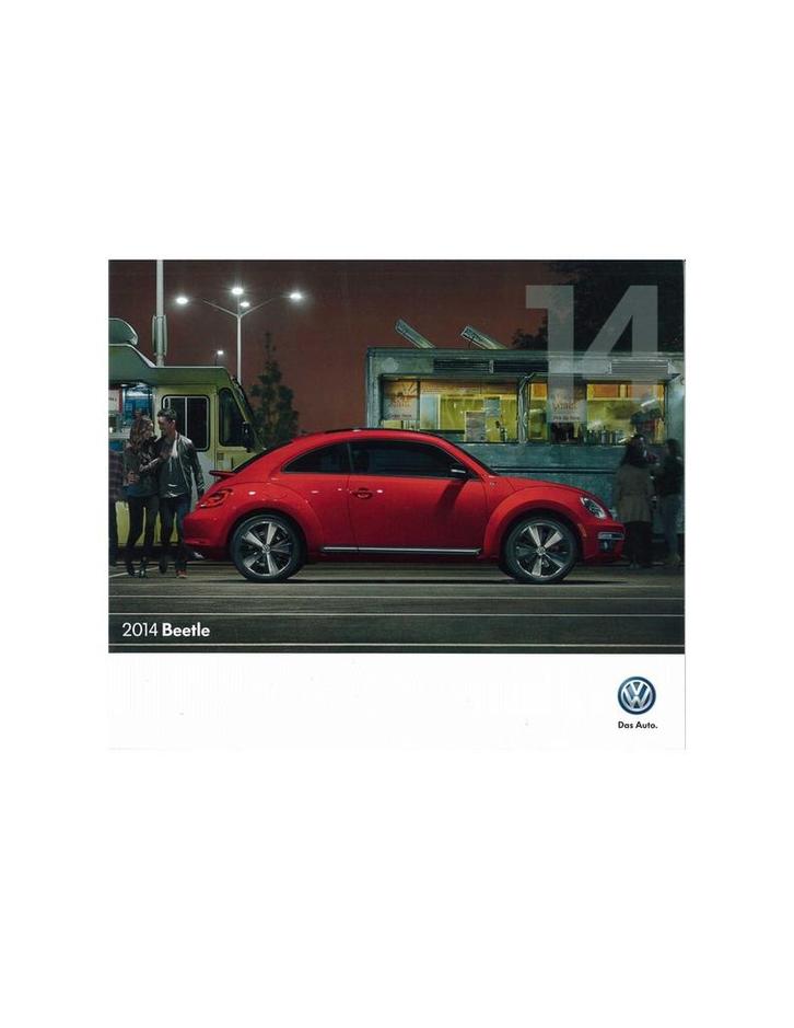 2014 VOLKSWAGEN BEETLE BROCHURE ENGELS USA, Boeken, Auto's | Folders en Tijdschriften, Volkswagen