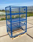 Opzetrand Gaascontainer met 3 legplanken metalen kast pallet