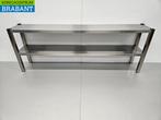 RVS HCB Dubbele Etagère Brug Premium-line 180 cm Horeca, Ophalen of Verzenden, Nieuw in verpakking