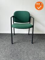 Vergaderstoel - Ahrend 320 - groene stoffering - zwart frame, Vergader- of Presentatieruimte, Ophalen of Verzenden, Gebruikt, Stoel