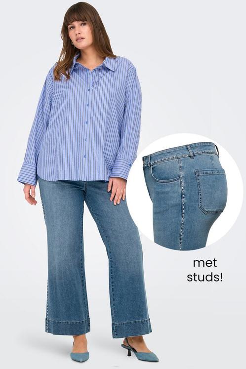 ONLY wijde jeans met studs Maat:, Kleding | Dames, Broeken en Pantalons, Overige kleuren, Nieuw, Verzenden