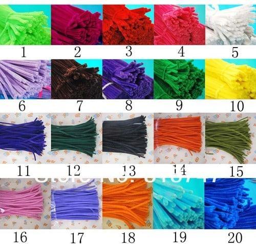 Chenille Pijpenragers dia 5-6mm, 30 cm Fuchsia 2 PAK50, Hobby en Vrije tijd, Knutselen, Nieuw, Ophalen of Verzenden