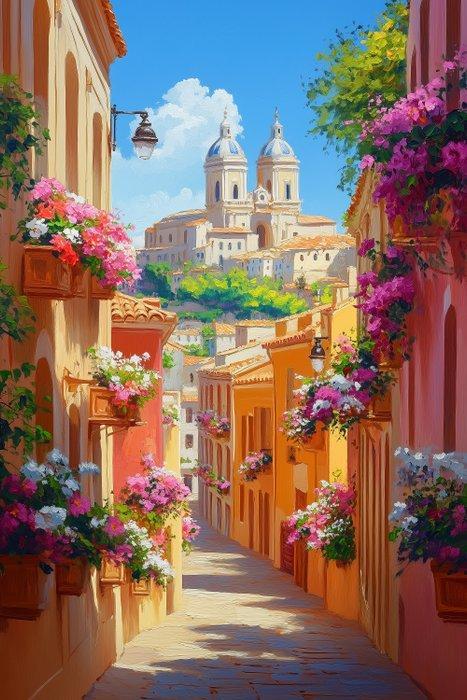 Iconica - Charming Italian Alley · XXL, Antiek en Kunst, Kunst | Designobjecten