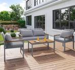 4-Delige Loungeset Balkon – Rattanlook met Kussens, Tuin en Terras, Verzenden, Nieuw