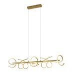 Design hanglamp goud langwerpig 3-staps dimbaar - Krisscross, Huis en Inrichting, Lampen | Hanglampen, Nieuw, Overige materialen