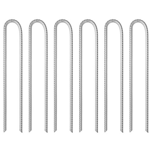 vidaXL Tentharingen 6 st U-vormig Ø10 mm 37 cm, Caravans en Kamperen, Tentaccessoires, Nieuw, Verzenden