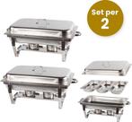 Alora Chafing Dish chrome 3 bakken per 2 (Diverse artikelen), Ophalen of Verzenden, Nieuw