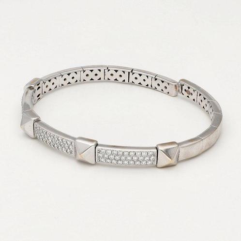 Armband - 18 karaat Witgoud Diamant (Natuurlijk), Sieraden, Tassen en Uiterlijk, Armbanden