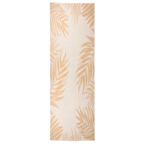 vidaXL Buitenkleed met bladpatroon platgeweven 80x250 cm, Huis en Inrichting, Stoffering | Tapijten en Kleden, Nieuw, Verzenden