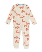 HEMA Kinderpyjama stretch katoen hond beige korting, Verzenden, Nieuw