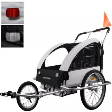 Kruzzel 3in1 fietskar – jogger en wandelwagen voor 2 kind. beschikbaar voor biedingen