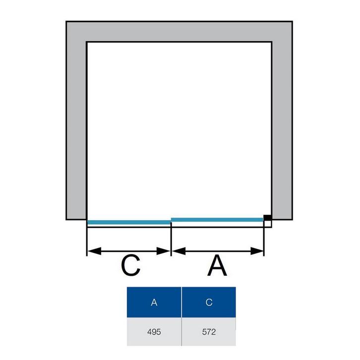 Nisdeur Sealskin SOHO Schuifdeur 120x210 cm 8 mm Helderglas, Doe-het-zelf en Verbouw, Sanitair, Ophalen of Verzenden