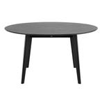 *WOONWINKEL* Zwarte Ronde Rubberwood Tafel 140 Cm, Huis en Inrichting, Tafels | Eettafels, Verzenden, Nieuw